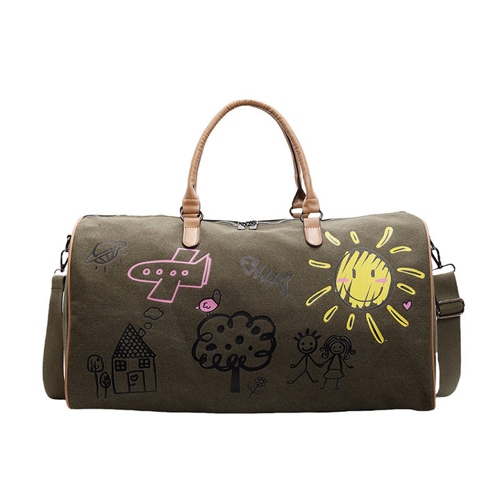 Verspielte Grafik Wochenend-Duffle-Tasche Karnz
