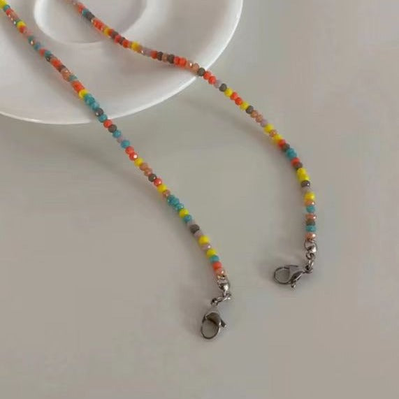 Bunte Bead-Glas-Kette Karnz