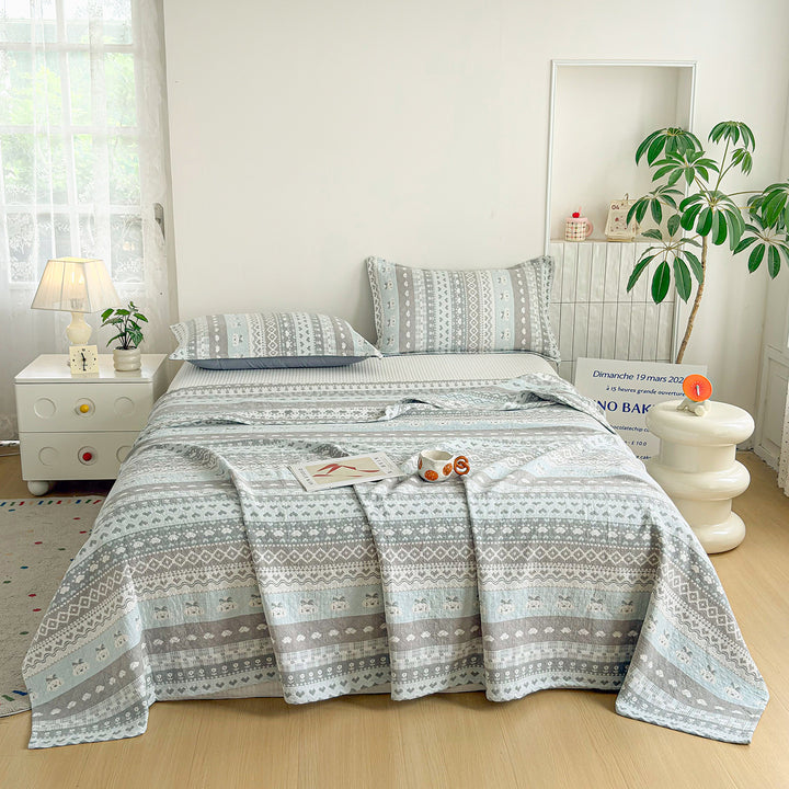 Umkehrbare gesteppt Blumendecken-Set