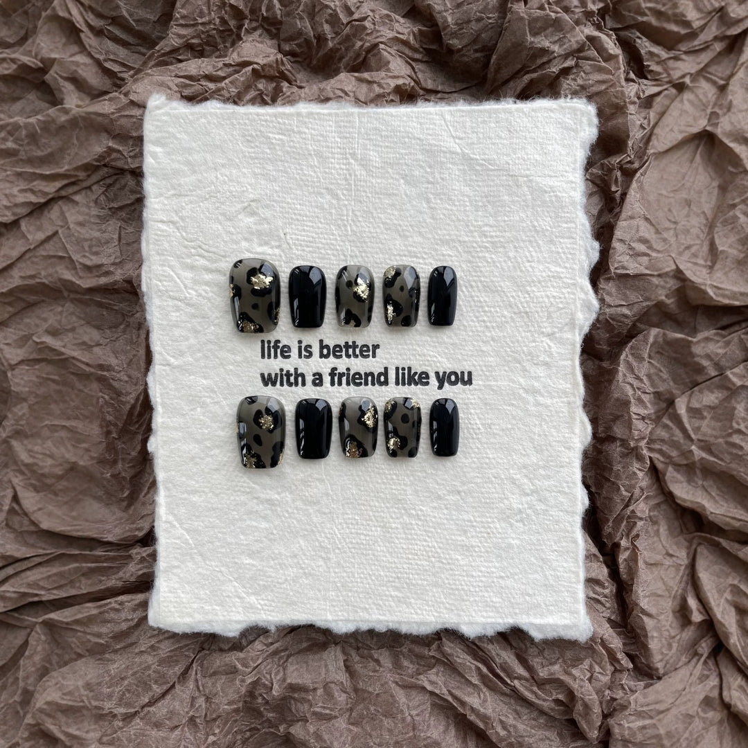 Artisanales Tierdruck Press-On Nagelset