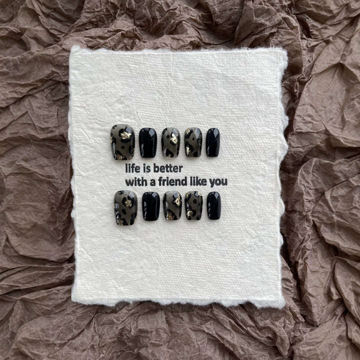 Artisanales Tierdruck Press-On Nagelset