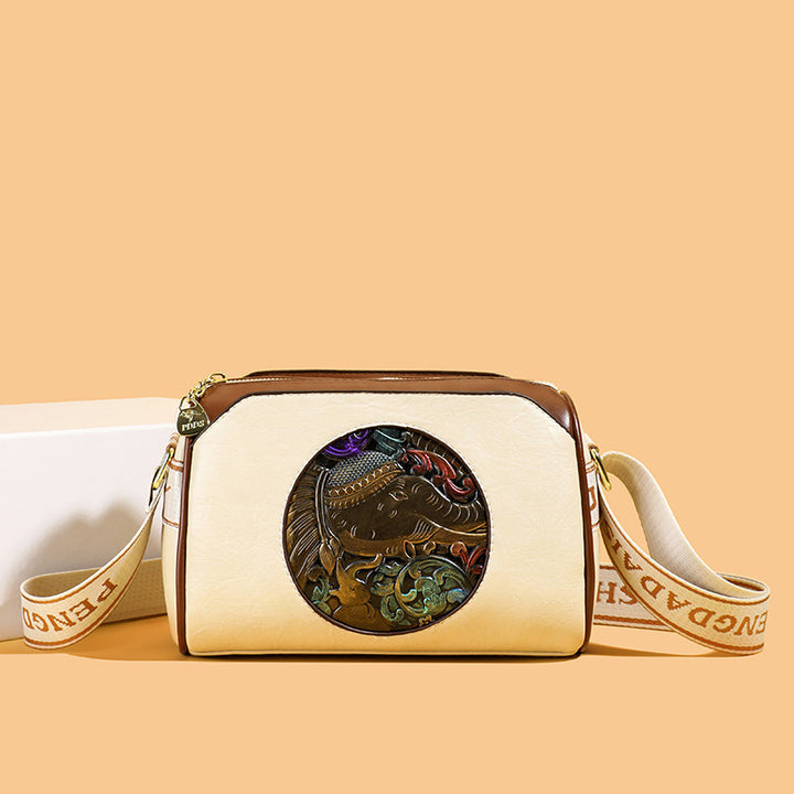 Vintage-inspirierte Leder-Crossbody-Tasche Karnz