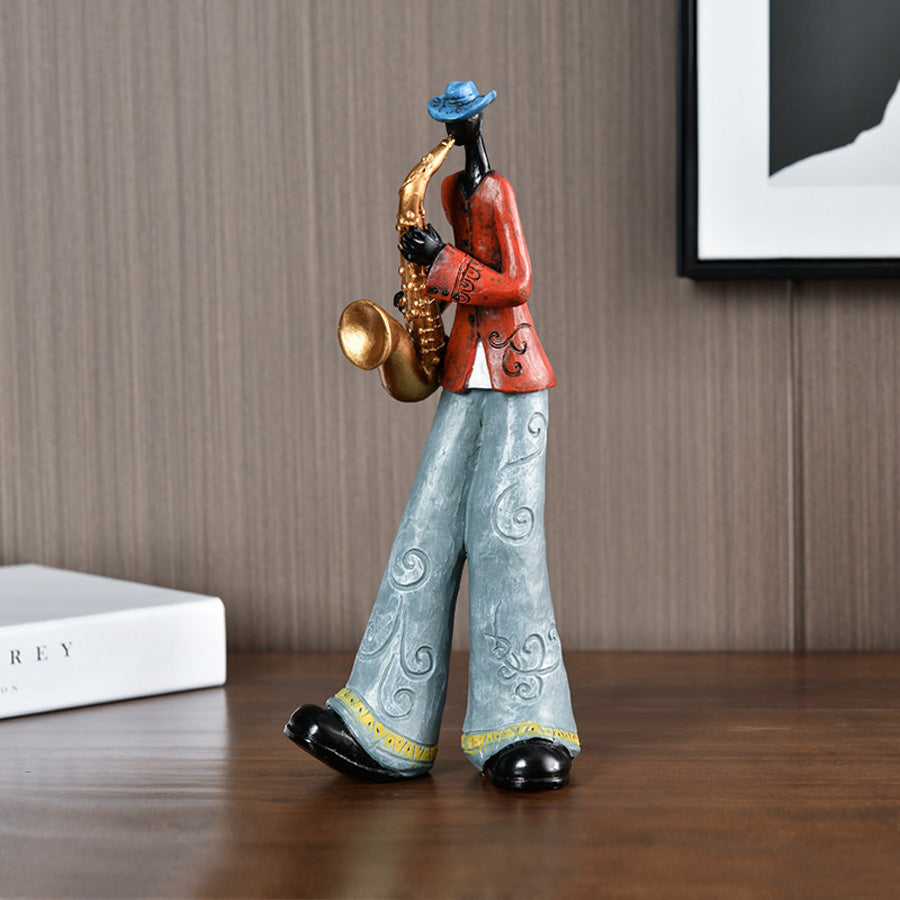 Harz Jazz Band Figurine - Vintage Musik Dekor Statue | Karnz