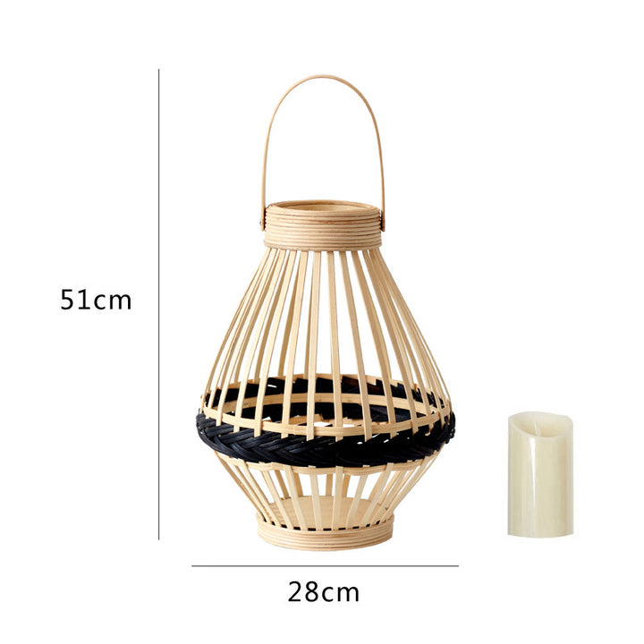 Dekorative Rattan-Laterne Karnz