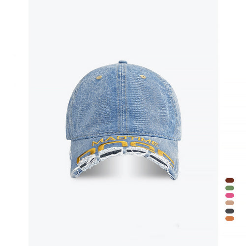 Verwaschene Denim Baseballmütze