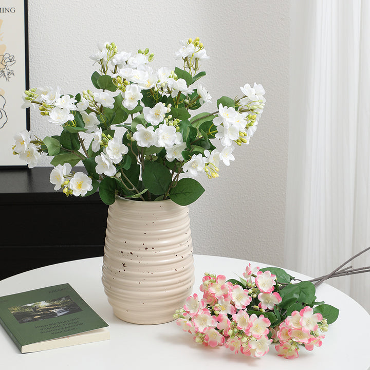 Künstlicher Blütenzweig mit lebhaften rosa Blüten Karnz