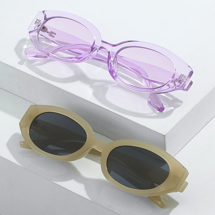 Modische auffällige ovale Sonnenbrille Karnz