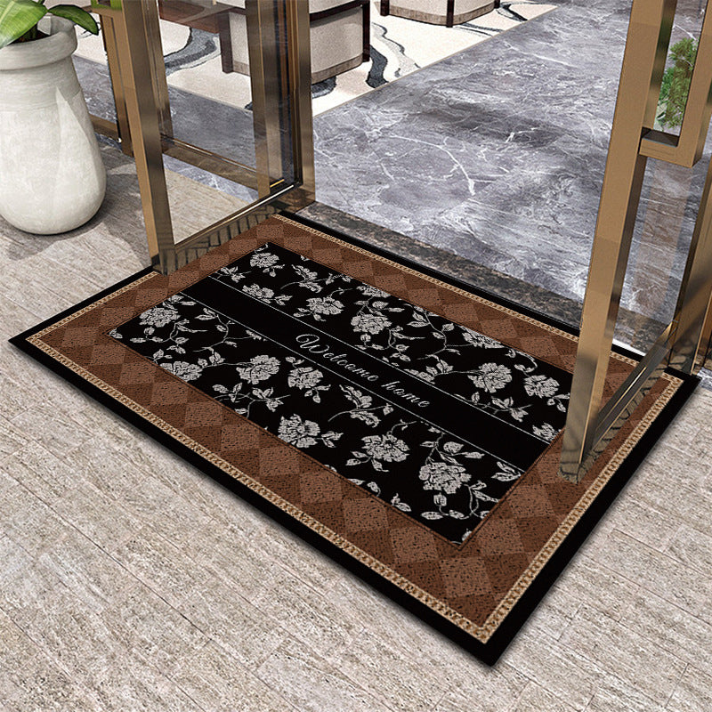 Elegante florale dekorative Teppichmatte