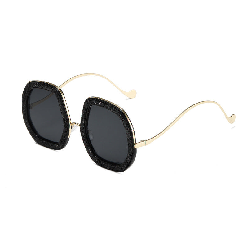 Damen geometrische Sonnenbrille mit luxuriösem Rahmen Karnz