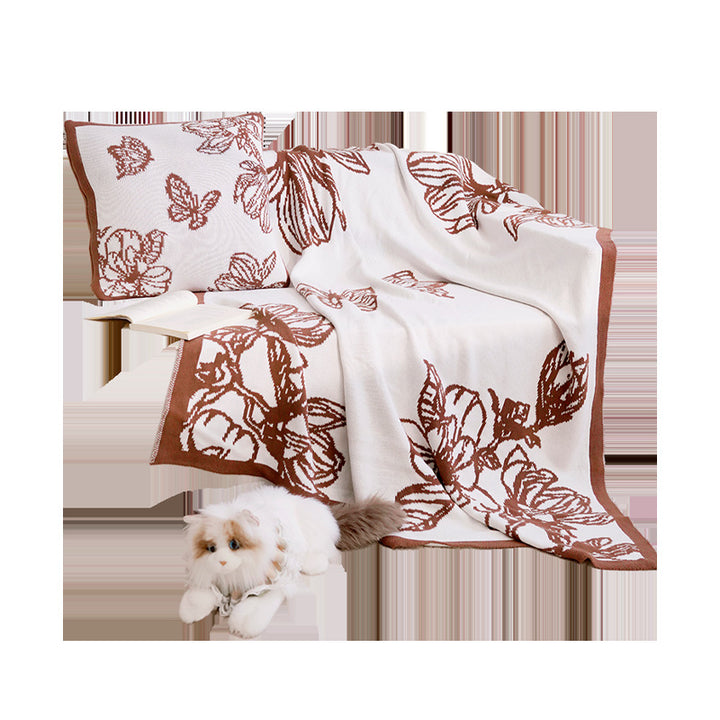 Damen Dekorative Wurfdecke mit floralem Design Karnz