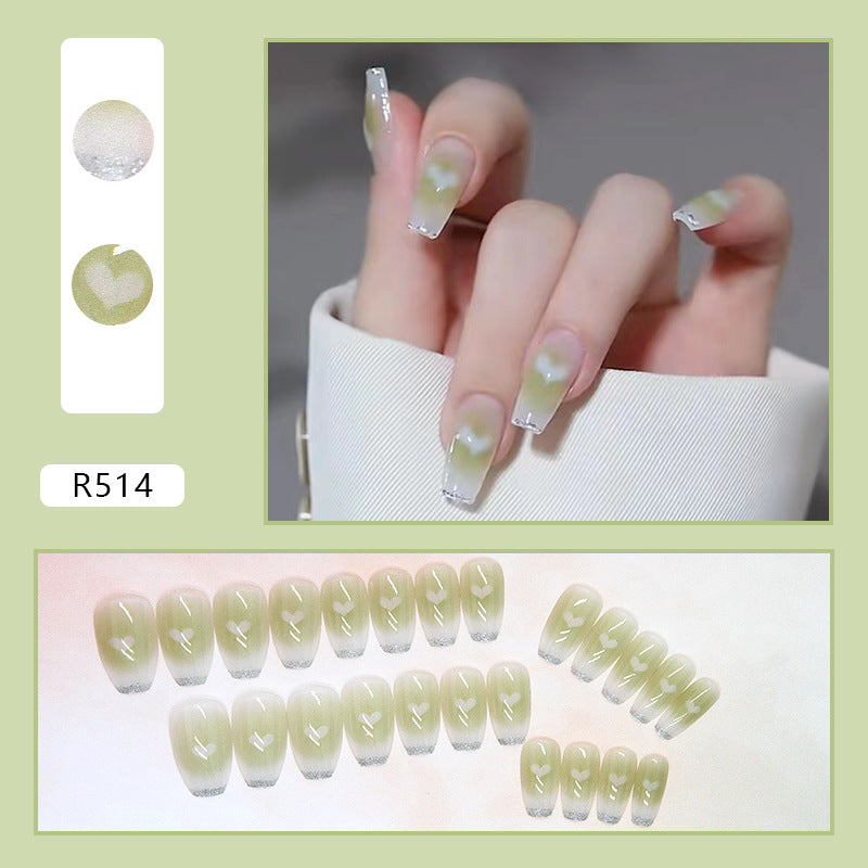 Künstlerische Ombre Press-On Nageltips Karnz