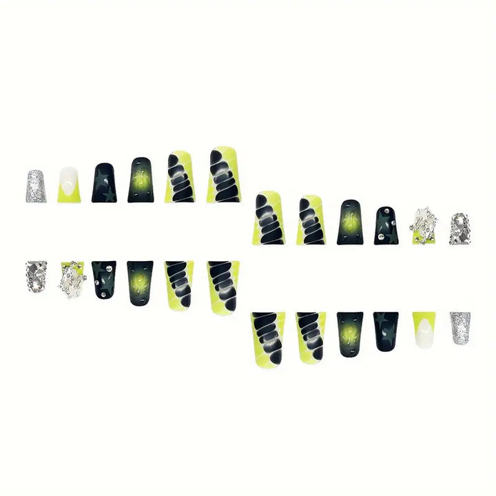 Kreative Stern-Verzierte Press-On Nagelkunst Karnz