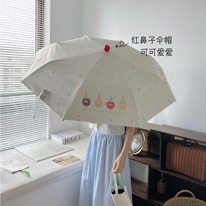 Unisex Faltbarer Regenschirm mit niedlichem Design Karnz
