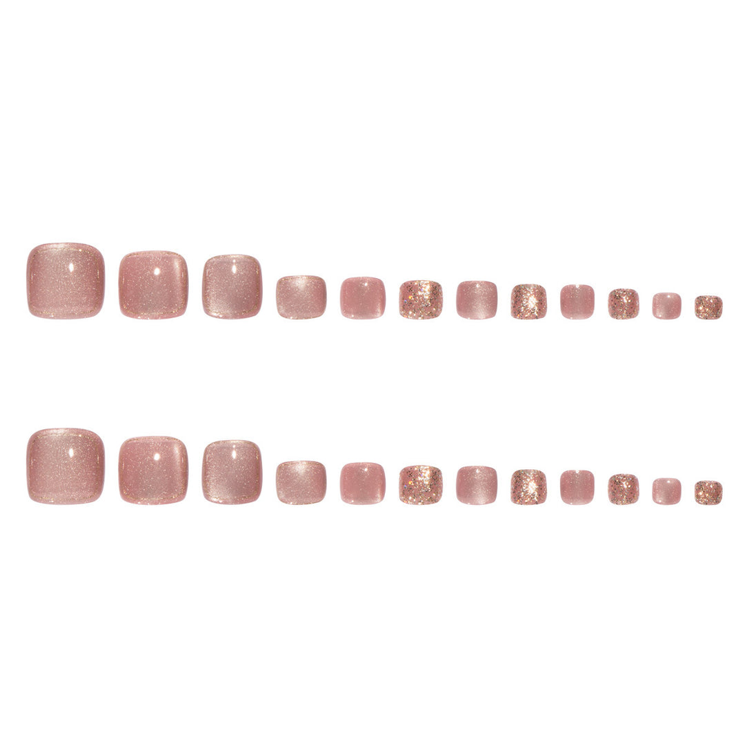 Fußnagelkunstset mit glamourösen Glitzerakzenten und eleganten Designs Karnz