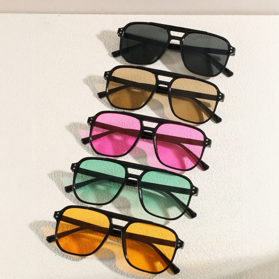 Stylische Quadratische Rahmen Sonnenbrille Karnz