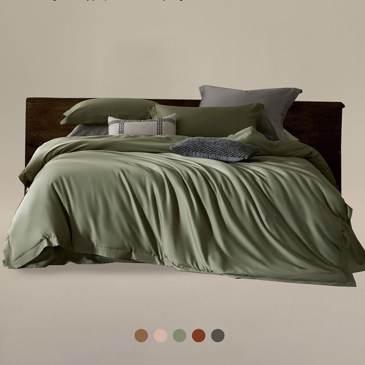 Premium Seidiger Satin Bettbezug Set