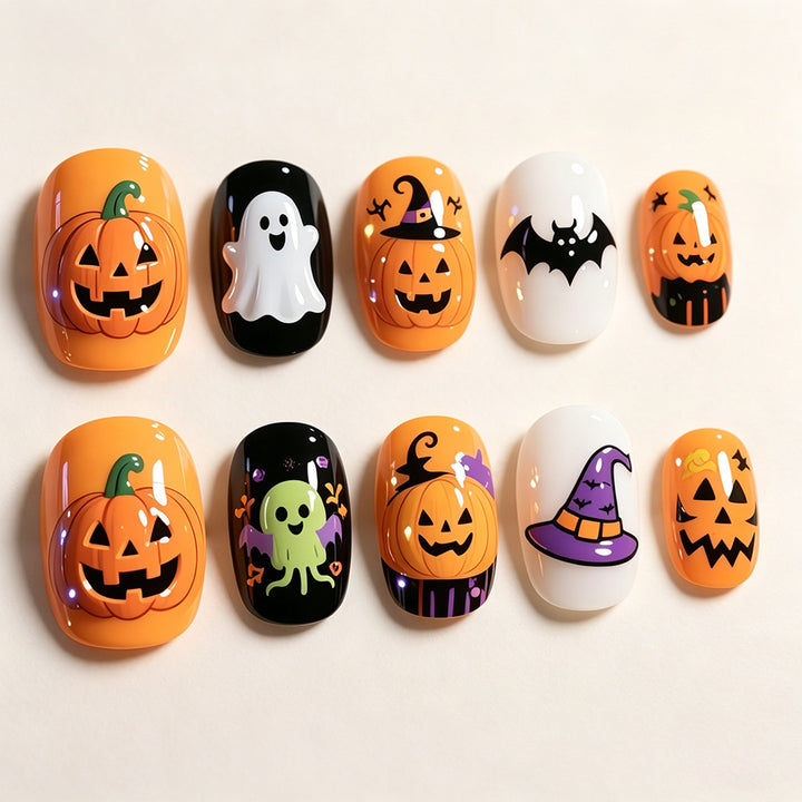 Kunstnägel Im Kreativen Halloween-Motiv Karnz