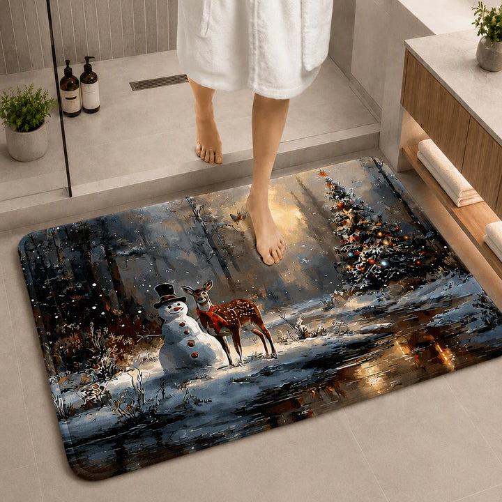 Festlicher winterlicher Badteppich Karnz