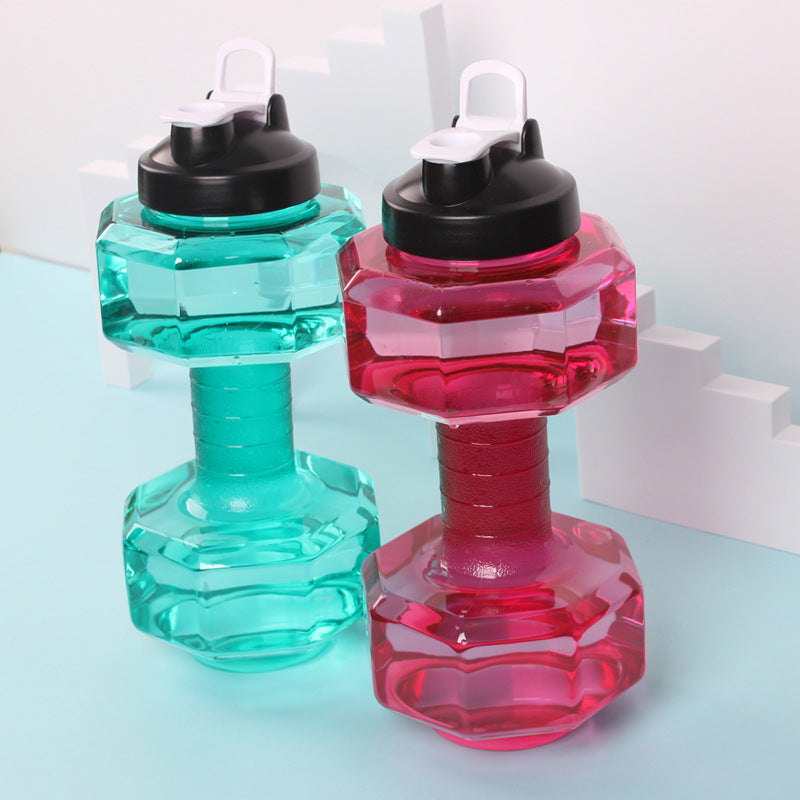 Unisex Fitness Wasserflasche in origineller Hantel-Form Karnz