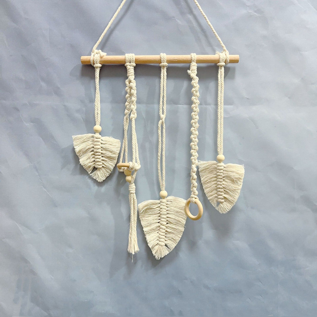 Dekorative Makramee Blatt Wandbehang Karnz