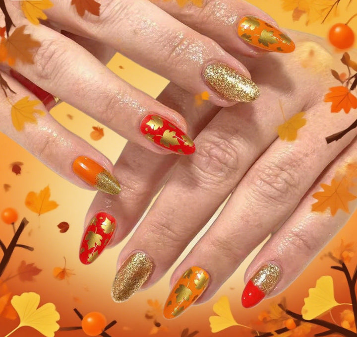 Herbst-Themen Dekorative Nagelkunst Verbesserungen Karnz