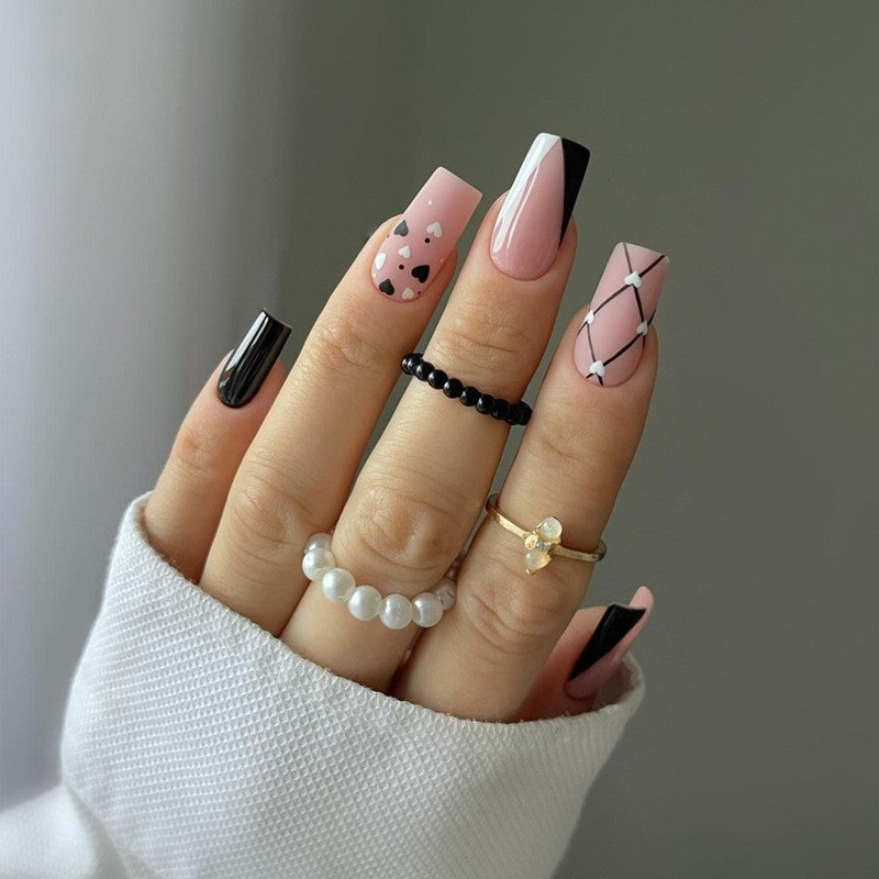 Glamouröse Glitzer-Stiletto Press-On Nägel Karnz