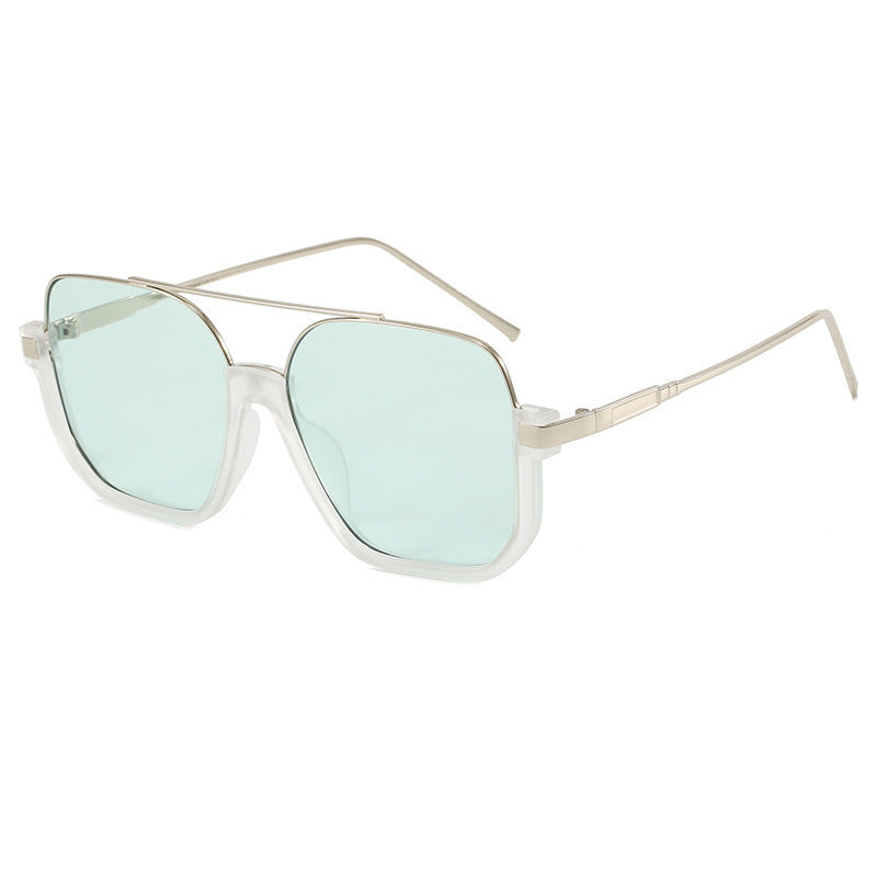 Damen Modische Sonnenbrille mit geschwungenem Metallrahmen und UV-Schutz Karnz