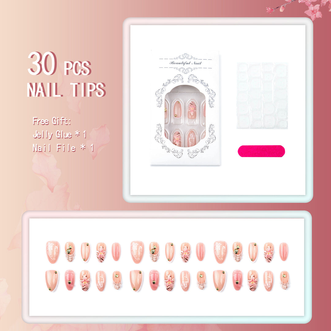 Dekoratives Floral Press-On Nagelkunst Set 1790738549