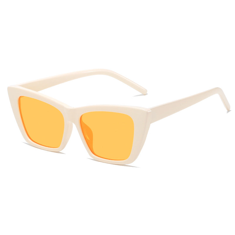 Damen trendige oversized Sonnenbrille mit innovativem transparentem Rahmen Karnz
