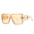 Damen modische Sonnenbrille im futuristischen Stil mit großem Rahmen Karnz