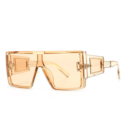 Damen modische Sonnenbrille im futuristischen Stil mit großem Rahmen Karnz