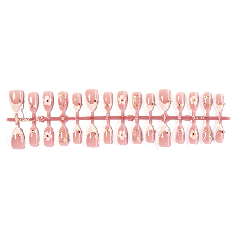 Floral Decorative Press-On Nails Set Karnz