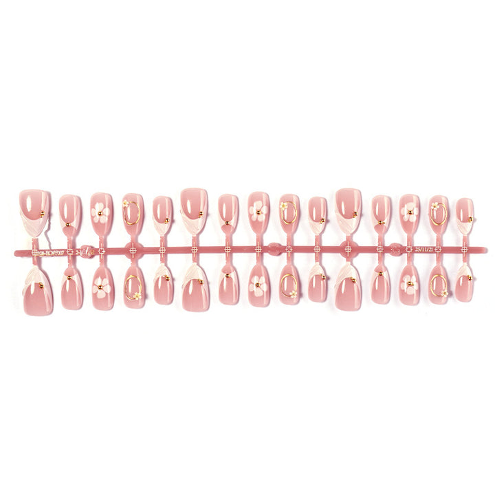 Floral Decorative Press-On Nails Set Karnz