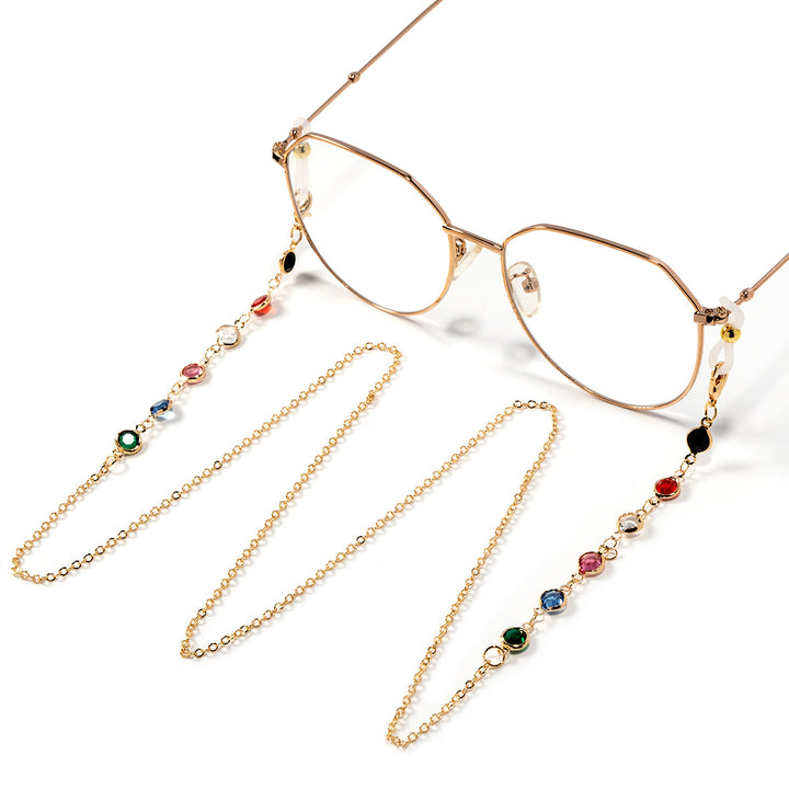 Stylische dekorative Edelstein-Brillekette Karnz