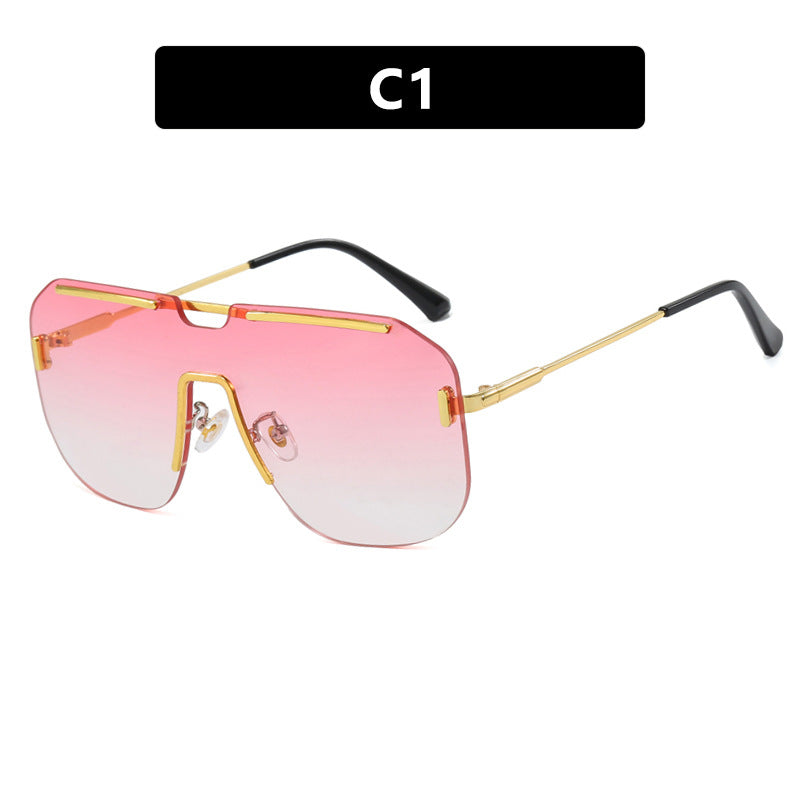 Damen geometrische Sonnenbrille mit stylischem Metallrahmen und UV-Schutz Karnz