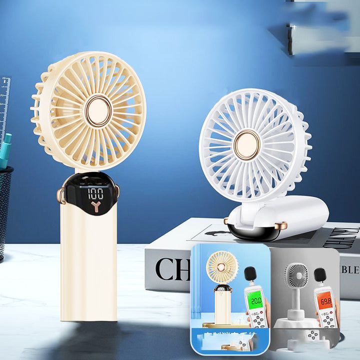 Tragbarer Mini Handventilator mit Digitalanzeige Karnz