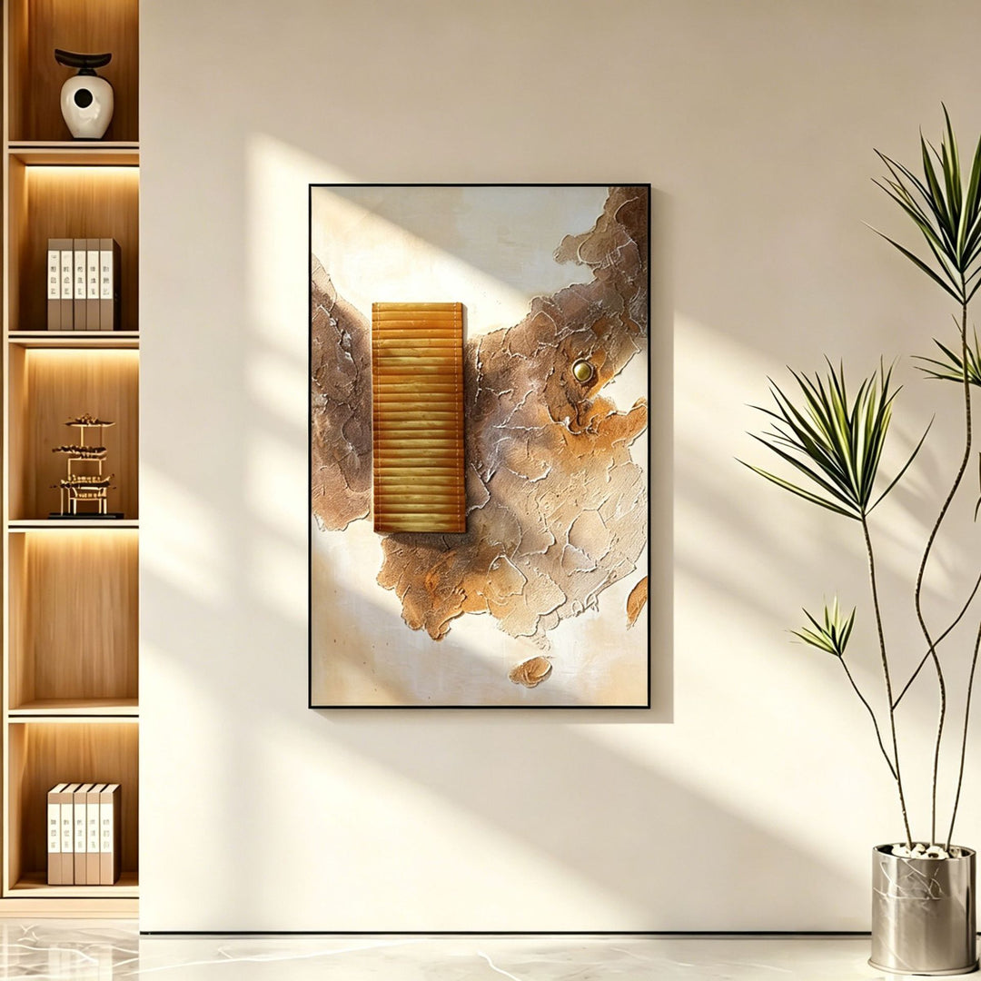 Abstrakte Mixed-Media-Wandkunst
