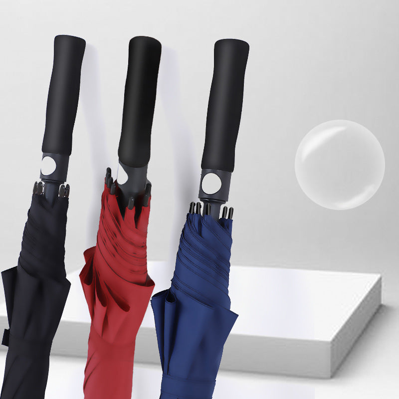 Damen Automatischer Golf-Regenschirm mit ergonomischem Griff Karnz