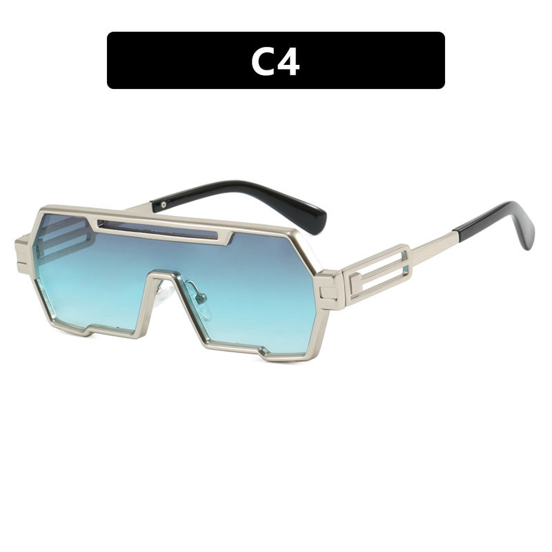 Damen futuristische Sonnenbrille im markanten Sechseckdesign Karnz