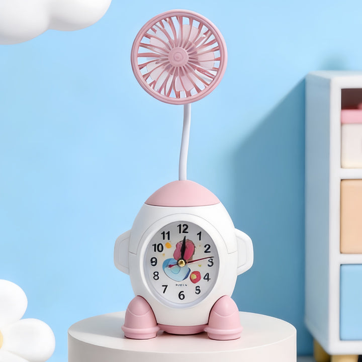 Damen Multifunktionale Tischuhr mit Ventilator Karnz