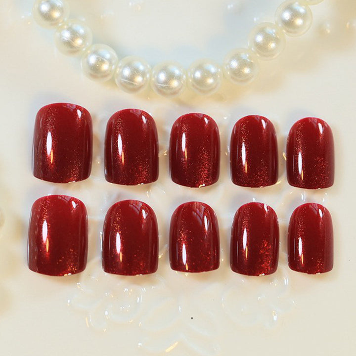 Glänzendes Press-On-Nagelset mit funkelndem Finish Karnz