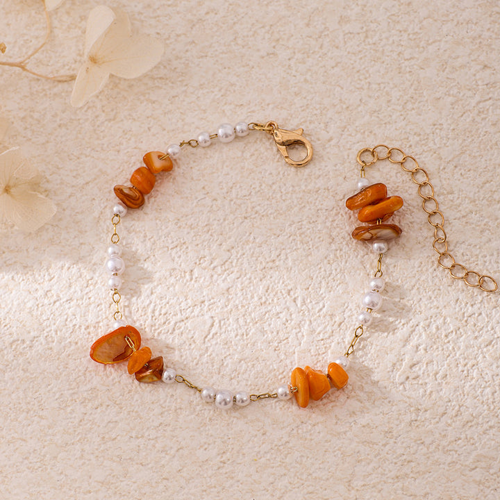 Chic Perlen- und Edelsteinarmband Karnz