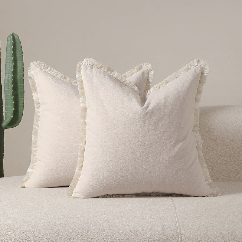 Fransende dekorative Wurfpillows