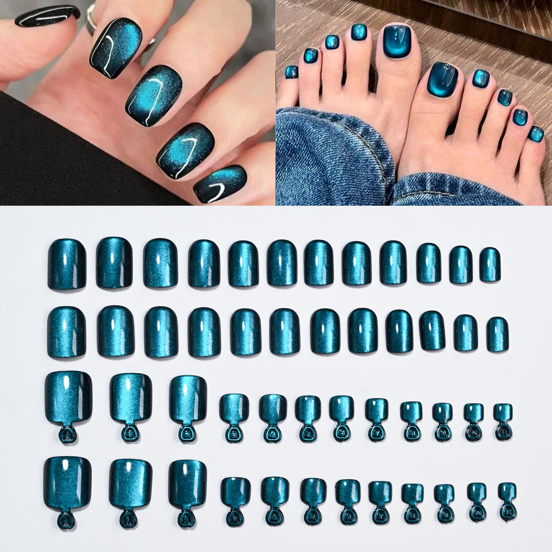 Premium Glossy Press-On Nail Tips Set Karnz