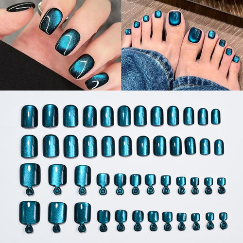 Premium Glossy Press-On Nail Tips Set Karnz