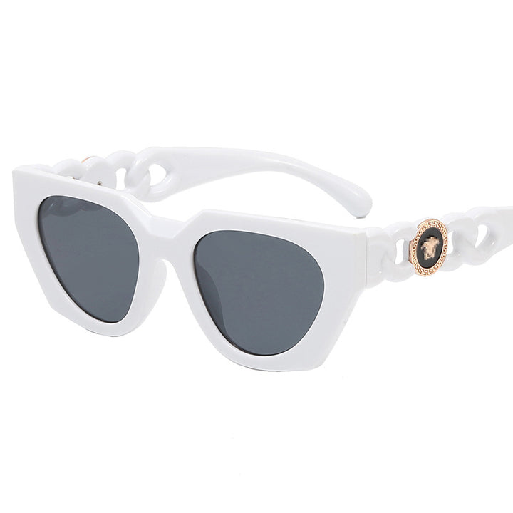 Damen modische Sonnenbrille mit extravagantem Design und luxuriösen Details Karnz