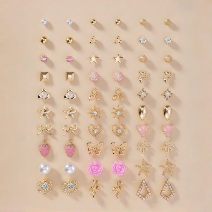 Glitzernde Ohrringe Set Karnz