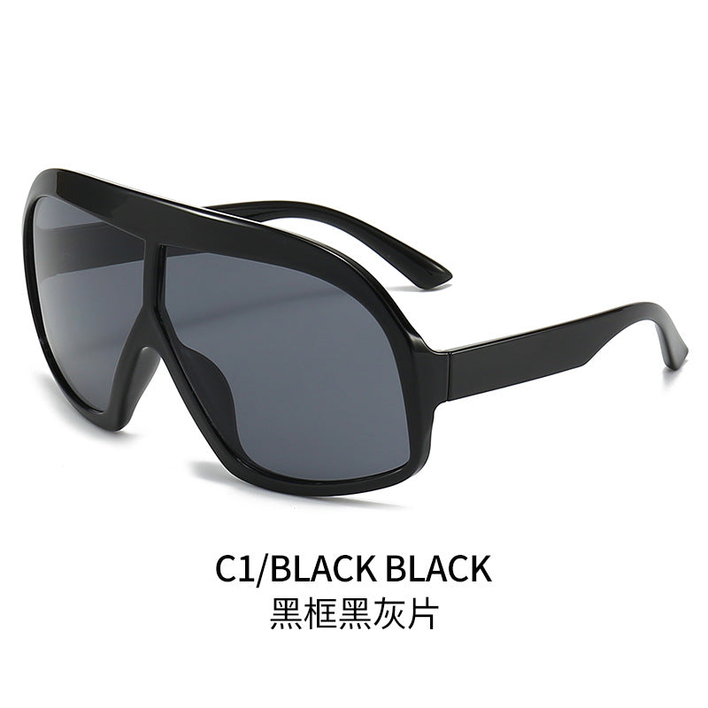 Damen Sportliche Sonnenbrille mit breitem Rahmen und polarisierten Gläsern Karnz