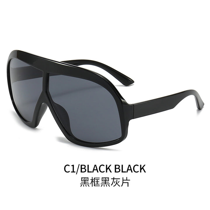Damen Sportliche Sonnenbrille mit breitem Rahmen und polarisierten Gläsern Karnz
