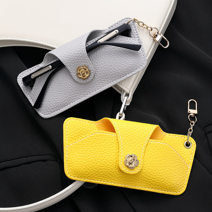 Stylische Leder Sonnenbrillenetui